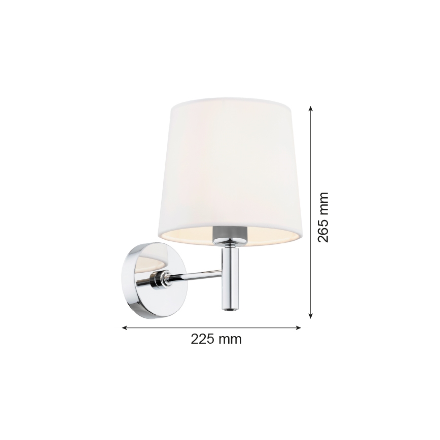 Brilagi - Fali lámpa MONTE 1xE27/60W/230V krémszínű/fényes króm