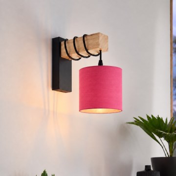 BRILAGI - fali lámpa NUBILA 1xE27/60W/230V barna/fekete/rózsaszín