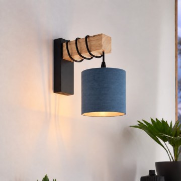 BRILAGI - Fali lámpa NUBILA 1xE27/60W/230V barna/fekete/sötétkék