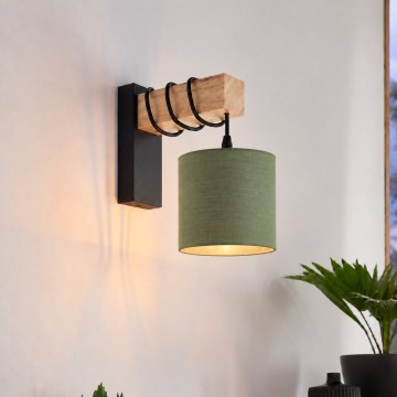 BRILAGI - Fali lámpa NUBILA 1xE27/60W/230V barna/fekete/zöld