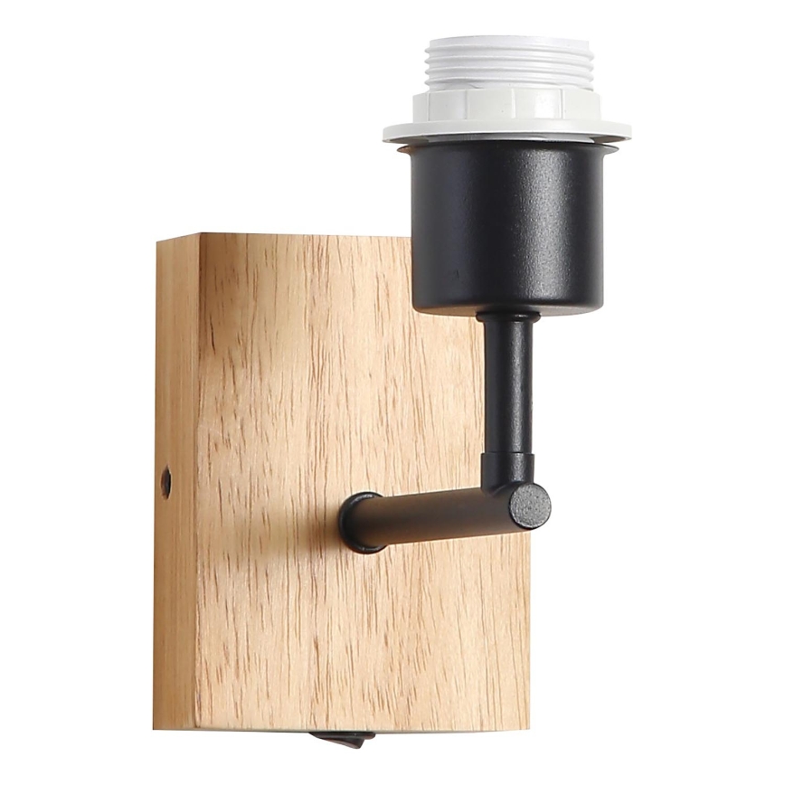 Brilagi - NUBILA WOOD falra szerelhető lámpa 1xE27/25W/230V tölgy/fekete/világosszürke