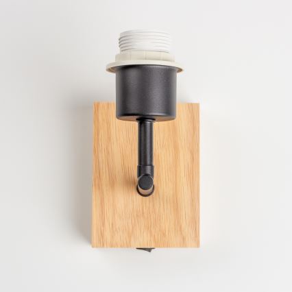Brilagi - Fali lámpa NUBILA WOOD 1xE27/25W/230V tölgy/szürke