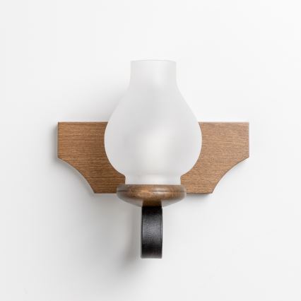 Brilagi - Fali lámpa QUEEN 1xE14/40W/230V bükkfa/dió