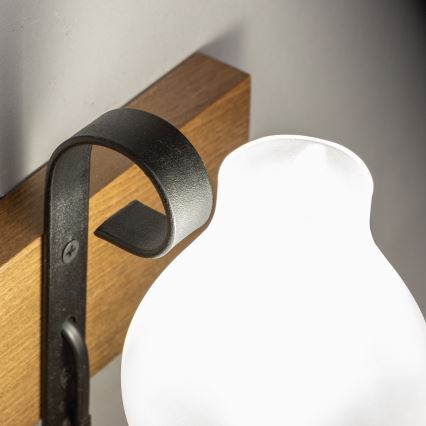 Brilagi - Fali lámpa QUEEN 1xE14/40W/230V bükkfa/dió