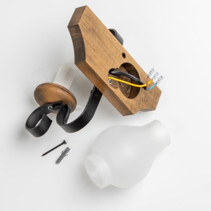 Brilagi - Fali lámpa QUEEN 1xE14/40W/230V bükkfa