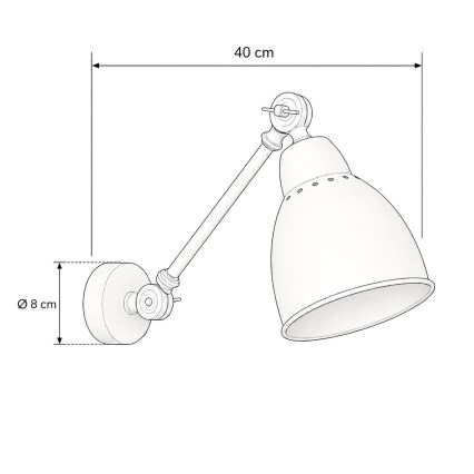 BRILAGI - Fali lámpa QUILL 1xE27/40W/230V 40 cm fehér