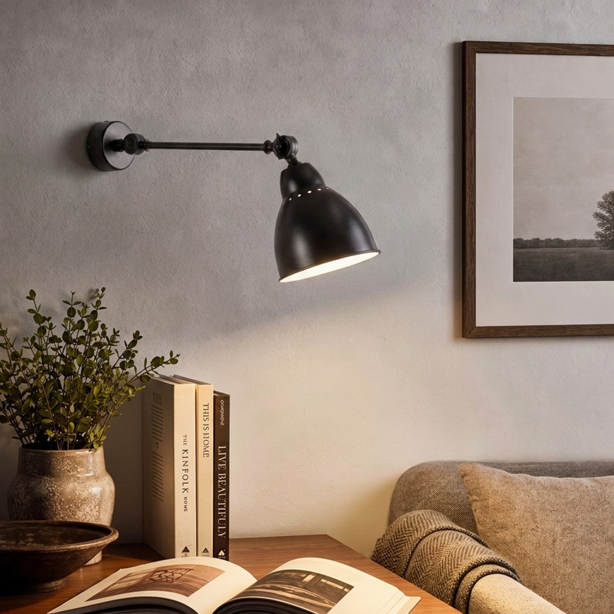 BRILAGI - Fali lámpa QUILL 1xE27/40W/230V 40 cm fekete