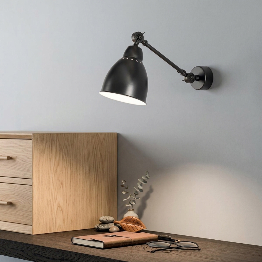 BRILAGI - Fali lámpa QUILL 1xE27/40W/230V 40 cm fekete