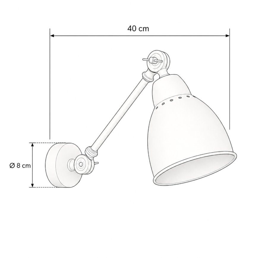 BRILAGI - Fali lámpa QUILL 1xE27/40W/230V 40 cm fekete