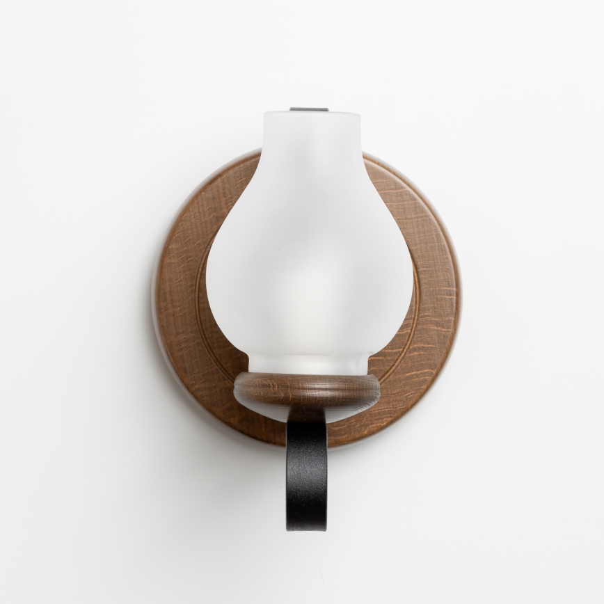 Brilagi - Fali lámpa ROATA APLICA 1xE14/40W/230V bükkfa/dió