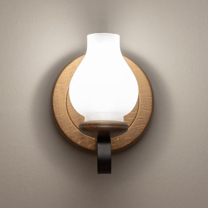 Brilagi - Fali lámpa ROATA APLICA 1xE14/40W/230V bükkfa/dió