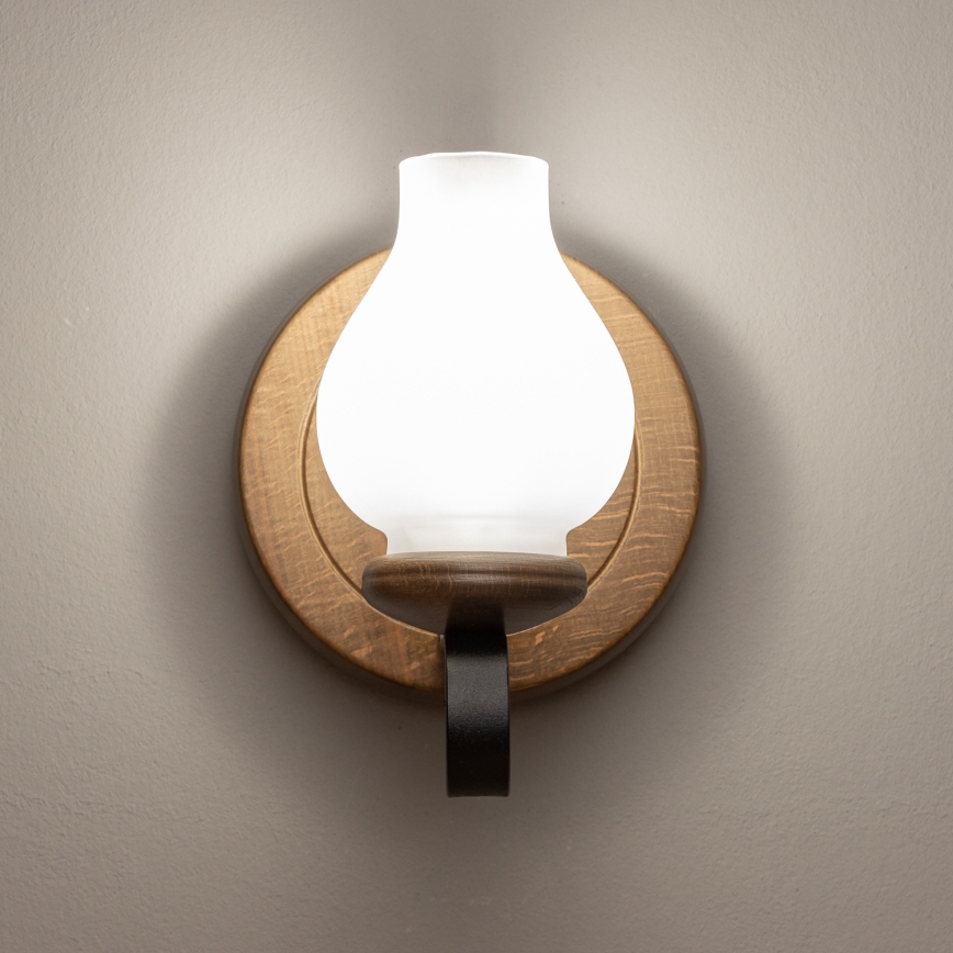 Brilagi - Fali lámpa ROATA APLICA 1xE14/40W/230V bükkfa/dió