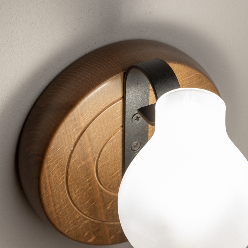 Brilagi - Fali lámpa ROATA APLICA 1xE14/40W/230V bükkfa/dió