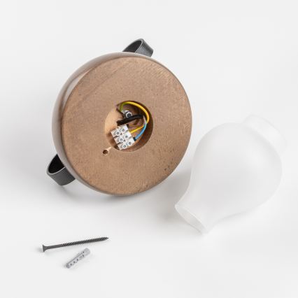 Brilagi - Fali lámpa ROATA APLICA 1xE14/40W/230V bükkfa/dió