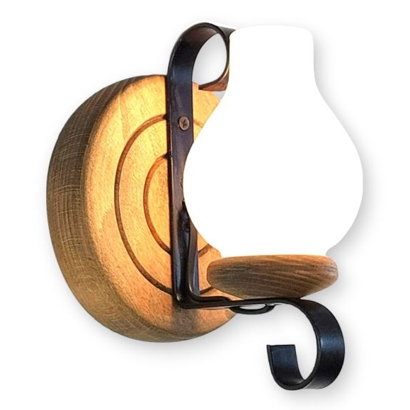 Brilagi - Fali lámpa ROATA APLICA 1xE14/40W/230V bükkfa