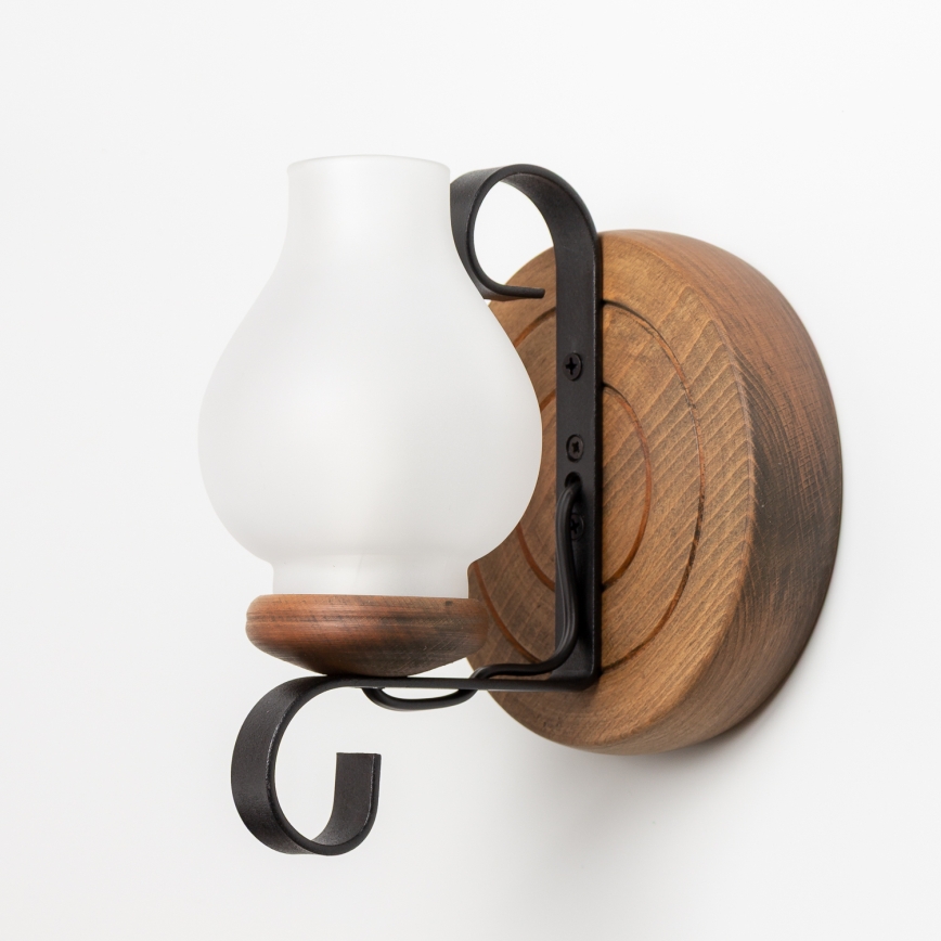 Brilagi - Fali lámpa ROATA APLICA 1xE14/40W/230V bükkfa