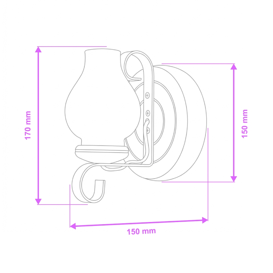 Brilagi - Fali lámpa ROATA APLICA 1xE14/40W/230V bükkfa