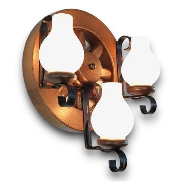 Brilagi - Fali lámpa ROATA APLICA 3xE14/40W/230V bükkfa/dió