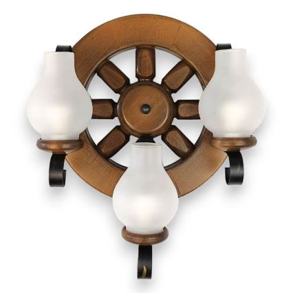 Brilagi - Fali lámpa ROATA APLICA 3xE14/40W/230V bükkfa/dió