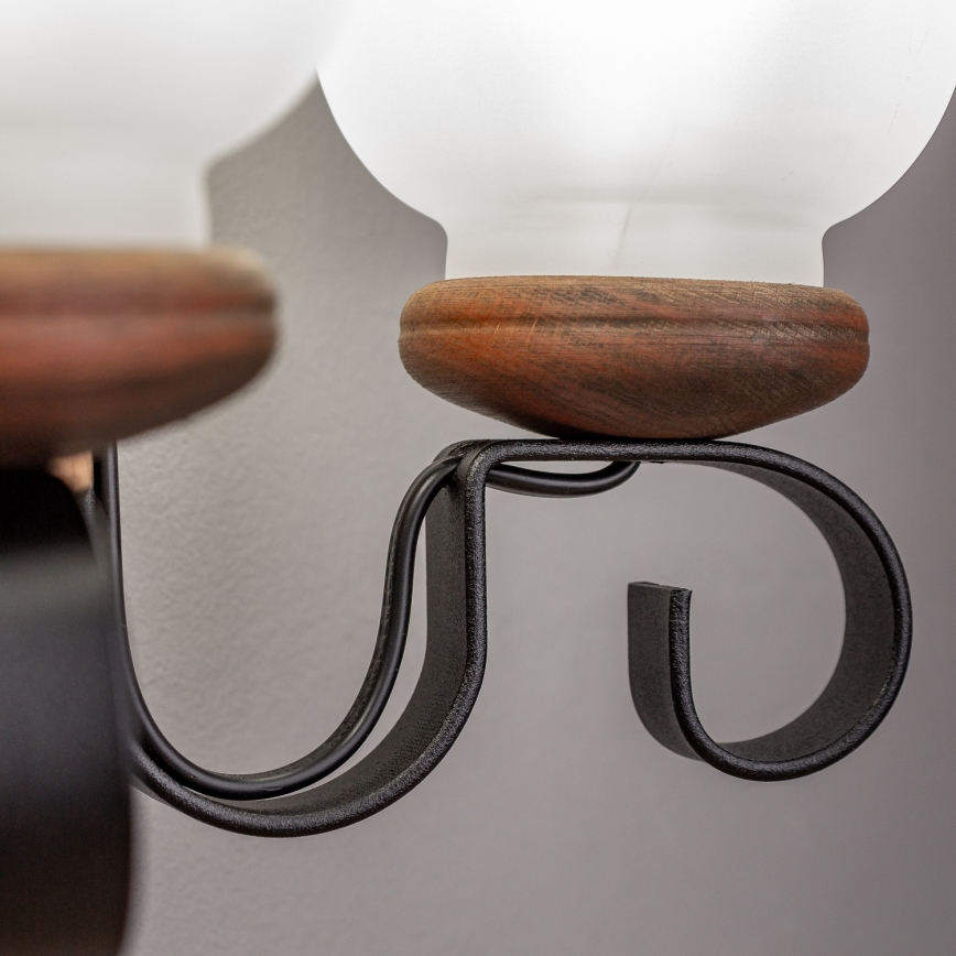 Brilagi - Fali lámpa RUSTIC 2xE14/40W/230V bükkfa