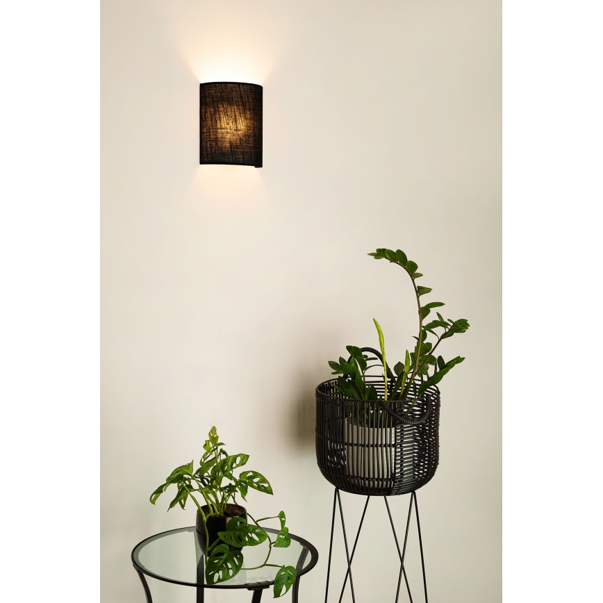 Brilagi - Fali lámpa SEMI 1xE27/15W/230V átmérő 20 cm fekete