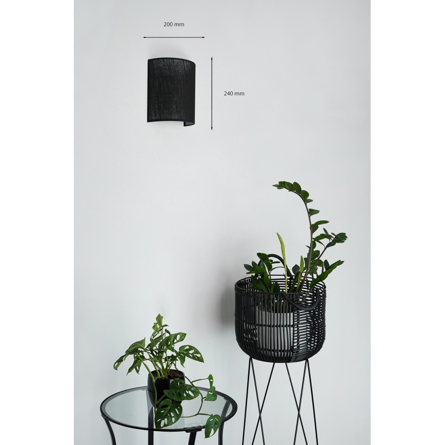 Brilagi - Fali lámpa SEMI 1xE27/15W/230V átmérő 20 cm fekete