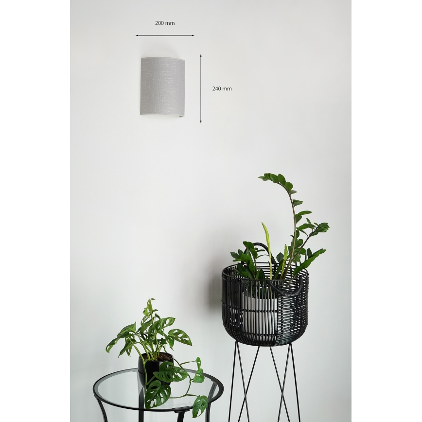 Brilagi - Fali lámpa SEMI 1xE27/15W/230V átm. 20 cm szürke