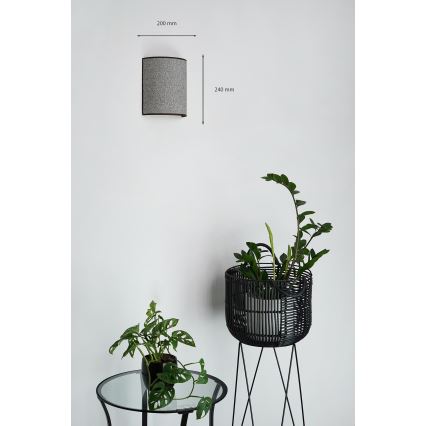 Brilagi - Fali lámpa SEMI 1xE27/15W/230V átm. 20 cm szürke