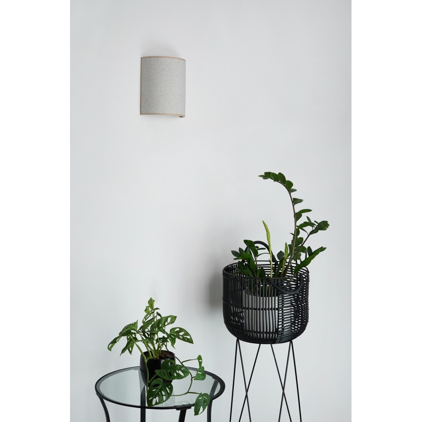 Brilagi - Fali lámpa SEMI 1xE27/15W/230V átm. 20 cm világos szürke