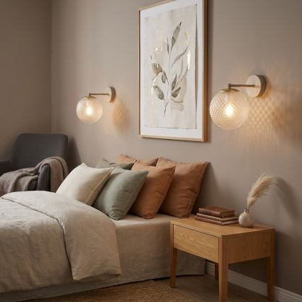 Brilagi - Fali lámpa STELLA 1xE27/60W/230V bézs/arany