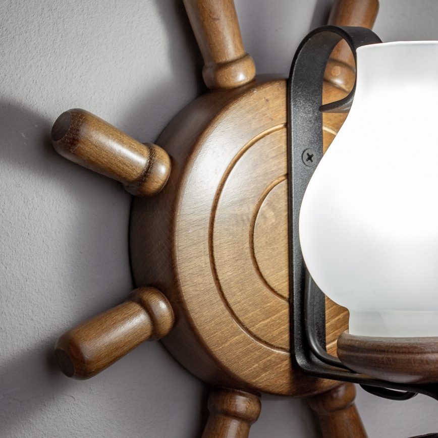 Brilagi - Fali lámpa TIMONA 1xE14/40W/230V bükkfa/dió