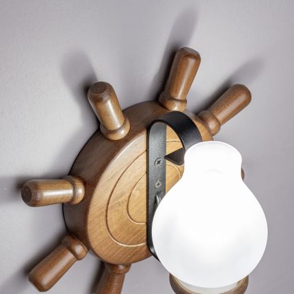 Brilagi - Fali lámpa TIMONA 1xE14/40W/230V bükkfa/dió