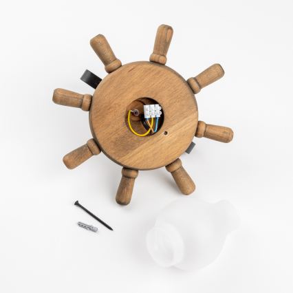 Brilagi - Fali lámpa TIMONA 1xE14/40W/230V bükkfa