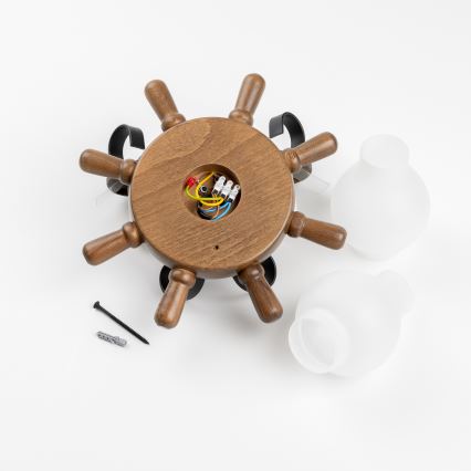 Brilagi - Fali lámpa TIMONA 2xE14/40W/230V bükkfa/dió