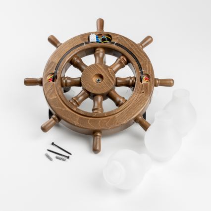 Brilagi - Fali lámpa TIMONA 3xE14/40W/230V bükkfa/dió