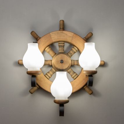 Brilagi - Fali lámpa TIMONA 3xE14/40W/230V bükkfa