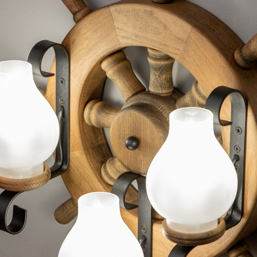 Brilagi - Fali lámpa TIMONA 3xE14/40W/230V bükkfa