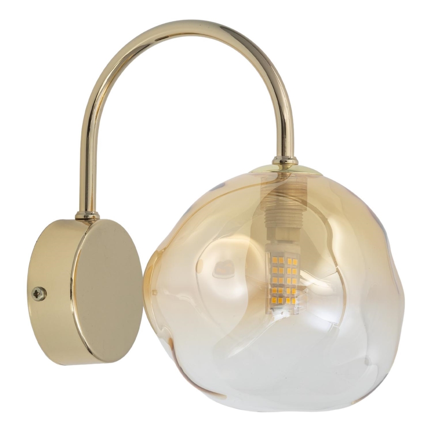 Brilagi - Fali lámpa VULCANO 1xG9/8W/230V arany/füstös bézs
