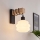 Brilagi - Fali lámpa WOOD GLASS 1xE27/60W/230V fenyő/fekete/fehér