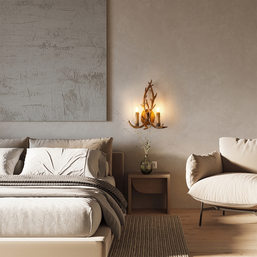 Brilagi - Fali lámpatest DEER 2xE14/10W/230V agancs