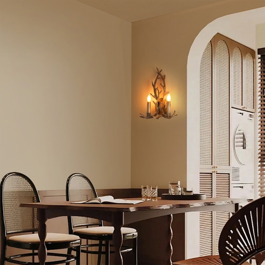 Brilagi - Fali lámpatest DEER 2xE14/10W/230V agancs