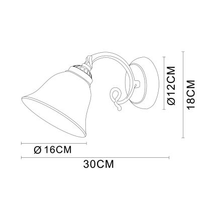 Brilagi - Fali lámpatest NOSTALGIA 1xE27/60W/230V