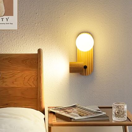 Brilagi - Falra szerelhető spotlámpa MODERN WOOD 1xG9/5W/230V + 1xGU10/8W fa