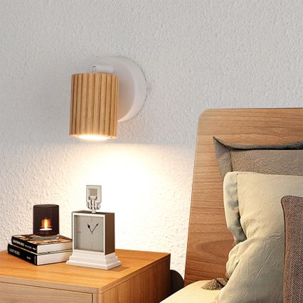 Brilagi - Fali spotlámpa MODERN WOOD 1xGU10/8W/230V fa/fehér