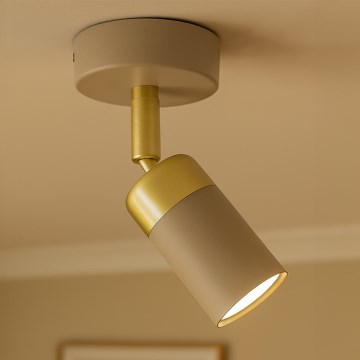 Brilagi - Fali spotlámpa POKER 1xGU10/25W/230V bézs/arany