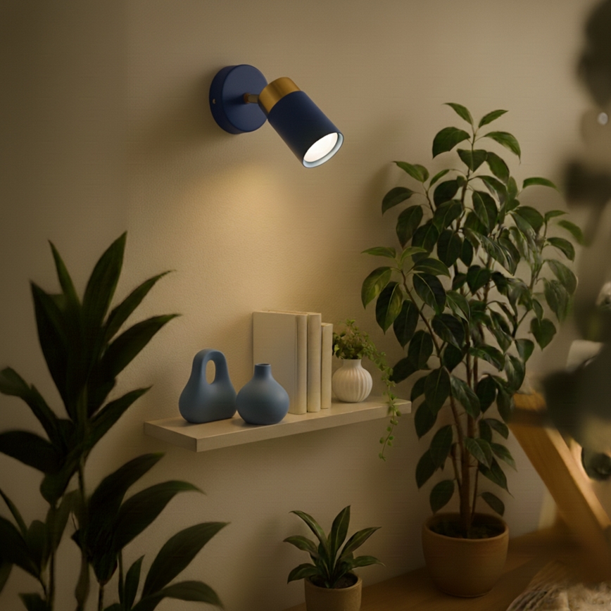 Brilagi - Fali spotlámpa POKER 1xGU10/25W/230V kék/arany