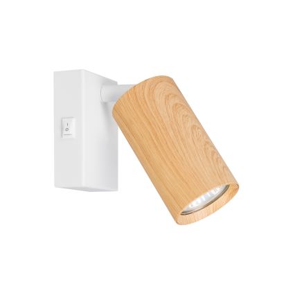Brilagi - Fali spotlámpa SELE 1xGU10/30W/230V fehér/tölgy dekor