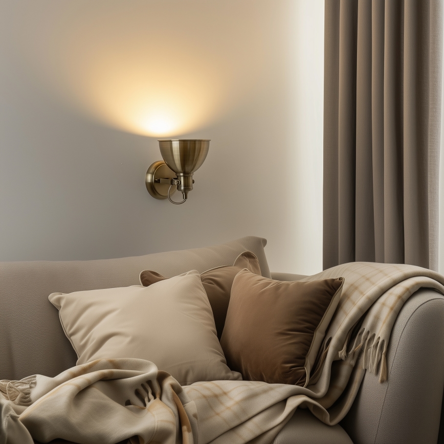 Brilagi - Fali spotlámpa TECHNO 1xE27/60W/230V bronz