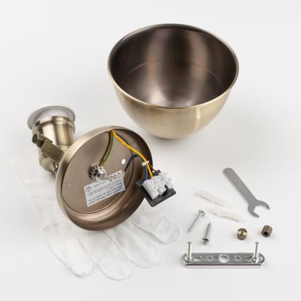 Brilagi - Fali spotlámpa TECHNO 1xE27/60W/230V bronz