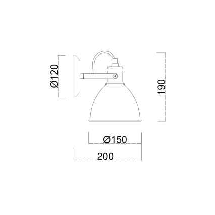 Brilagi - Fali spotlámpa TECHNO 1xE27/60W/230V bronz